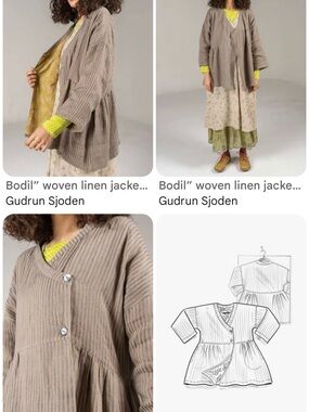 Gudrun Sjoden linen with cotton lining lightweight Jacket